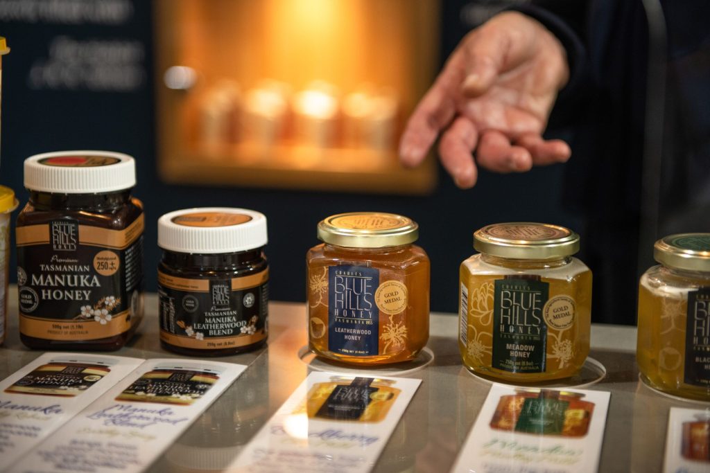 Picture of Blue Hills Honey jars of honey