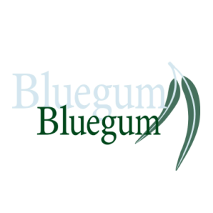 Bluegum Grounds Maintenance Logo - graphic of gumleaves