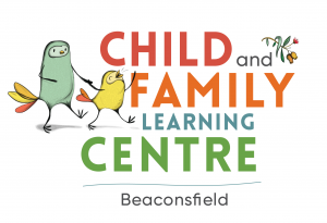Beaconsfield Child and Family Learning Centre logo - graphic of two chicks walking along holding hands