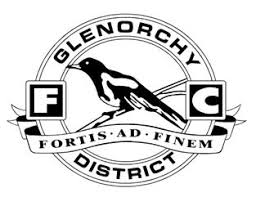 Glenorchy District Football Club logo - Fortis Ad Finem - graphic of a magpie