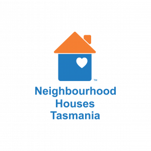 Neighbourhood Houses Tasmania logo - Graphic of a house with a heart shaped window